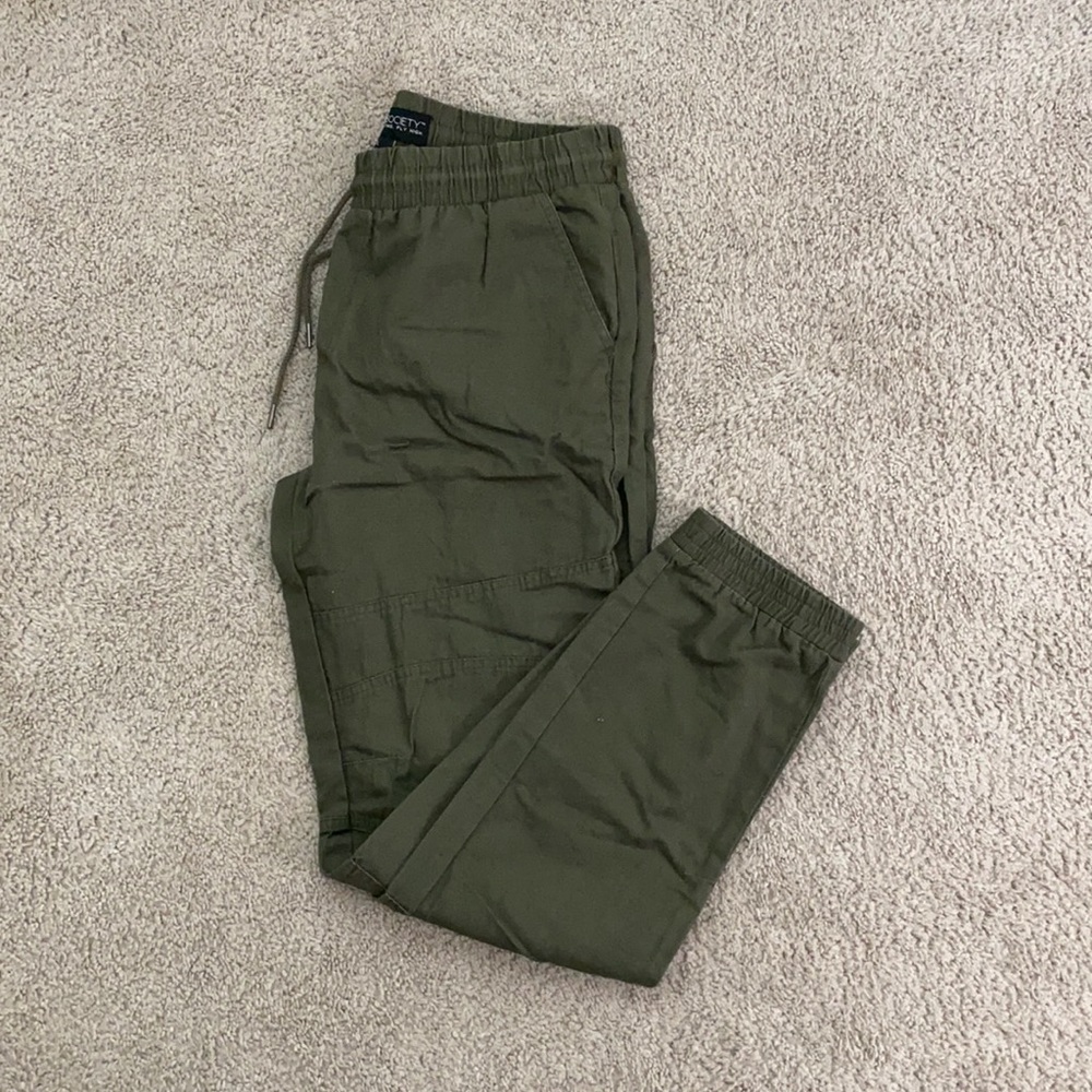 Olive green joggers!